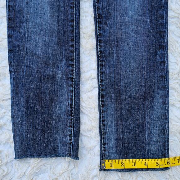 Dark Stretch Denim Skinny Jeans Size 6 Cropped Raw Hem Rock Republic Berlin - Picture 9 of 10